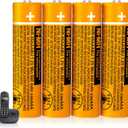 NI-MH AAA Rechargeable Batteries for Panasonic Cordless Phones,1.2V 550mah HHR-55AAABU 4-Pack Rechargeable AAA Battery for Phone,Remote Controls,Electronics
