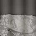 Homiest Ruffle Satin Pillowcase for Hair and Skin, King Size Satin Pillow Covers Silky Pillow Cases Set of 2, Satin Ruffled Pillowcase with Envelope Closure, Anti Wrinkle Pillow Shams (White) (King - 20 x 36 Inch)