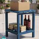 SERWALL Adirondack Table Outdoor Side Table- Blue
