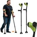 Forearm Crutches for Adults 360° Swivel 350 lbs Heavy Duty