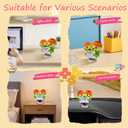 Handmade Positive Crochet Color Heart Gifts with Inspirational Card - Emotional Support Crochet Animals Birthday Anniversaries Christmas Office Gifts for Women Men Friend Coworker