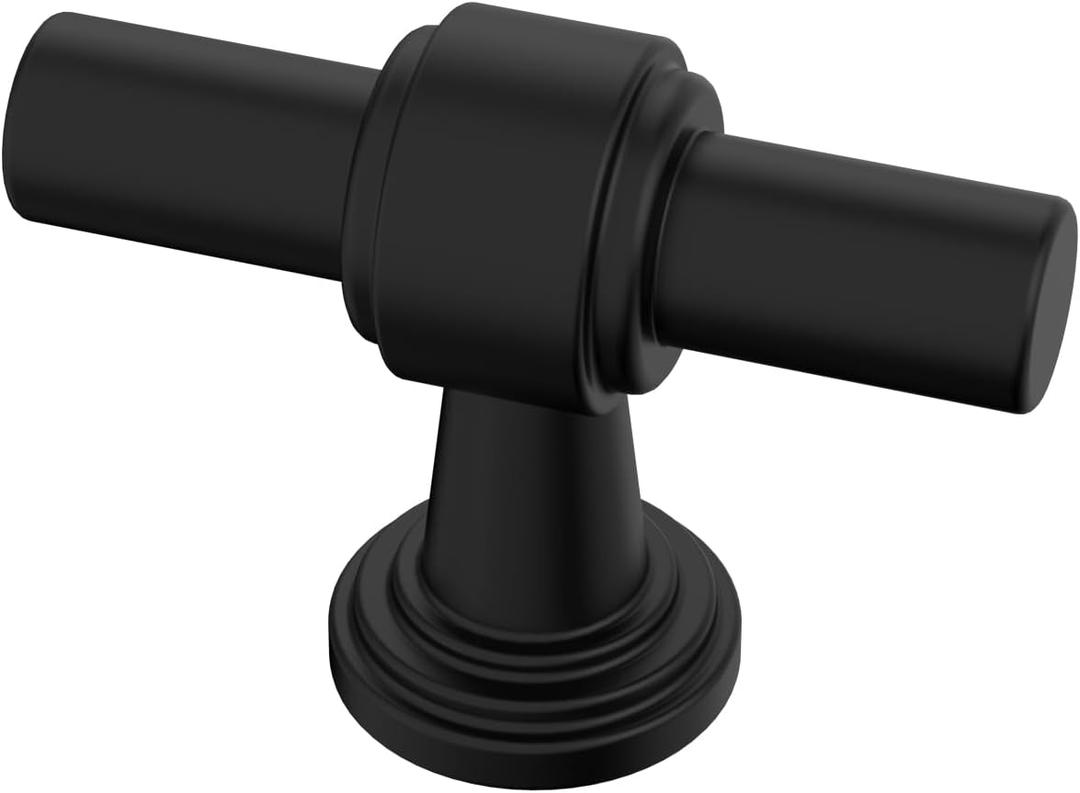 Alzassbg 10 Pack Matt Black Cabinet Knobs, 1.9 Inch(49mm) Cabinet Handles Kitchen Hardware Straight Bar for Cabinets and Drawer AL3505MB