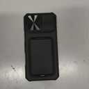 SSLOTSCASE for iPhone 16 Pro Max Case with Card Holder & Kickstand & Slide Camera Lens Cover, Silicone Edge Protection Rugged Heavy Duty Phone Case Cover for iPhone 16 Pro Max 6.9'' 2024, Black