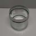 5 Inch Round Galvanized Steel Duct Connector - Metal Ventilation Pipe Coupler - Dryer Vent Hose Extension - HVAC Ducting Coupling for Straight Connection