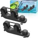Huntury Kayak Paddle Holder, Save Kayak Track Space, Fishing Net, Fishing Poles Holder for Fishing, Track Mount Accessories