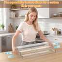 Yecuip Expandable Can Rack Organizer for Pantry, 3-Tier Adjustable Acrylic Can Storage Holder, Holds Up to 24 Cans, Canned Food Organizer for Cabinet, Countertop, Kitchen