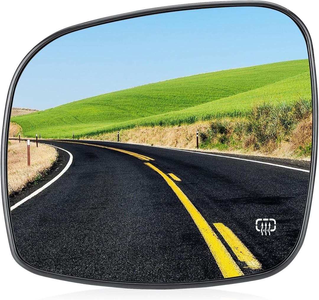 Driver Left Side Heated Mirror Glass Fits for Chrysler for Town & Country 2008-16, Dodge Grand Caravan 08-2020, RAM CV 2012-2015, Fits for Volkswagen for Routan 2009-2014 for 68026177AB 68026176AB Driver Left Side Heated Mirror Glass Fits for Chrysler for Town & Country 2008-16, Dodge Grand Caravan 08-2020, RAM CV 2012-2015, Fits for Volkswagen for Routan 2009-2014 for 68026177AB 68026176AB