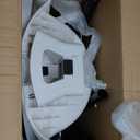 Mallify Foldable High Chair, Space-Saving Portable Baby High Chair with Removable Double Tray, Modern Convertible Baby Feeding Chair, Lightweight, Easy to Clean, White