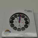 Educational Wall Clock - Silent Movement Time Teaching Clock for Teachers Classrooms and Kid's Bedroom - Math Circles (Silver/Black)