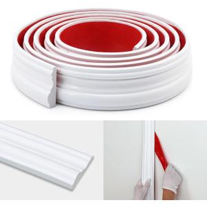 Peel and Stick Wall Molding Trim, Flexible Chair Rail Moulding Strip for Mirror Frame, Wall Protection and Home DIY Decoration (118'' x 2.4'')