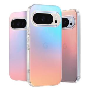 LONLI Hue Case for Google Pixel 10 & Pixel 10 Pro - Fluorescent Holographic Iridescent Phone Case - [Raised Camera Frame] - Cute and Unique Phone Cover for Girls and Women