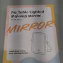 FUNTOUCH 30X/1X Travel Makeup Mirror with Lights, 3000mAh Rechargeable 2-Sided Magnifying Mirror, Portable Vanity Mirror, 3-Color Lighting Dimmable Touch Screen, for Women Gift, Black