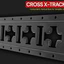 Mytee Products 4 Pack 2 ft X Track Tie Down Rail, ETrack Rail with Horizontal & Vertical Slots, Black Powder Coated Finish 12 Gauge Steel - Allows E-Track Straps in Horizontal or Vertical Alignment