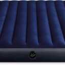 Intex Classic Downy Airbed Set with 2 Pillows and Double Quick Hand Pump, Queen