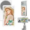 Phone Selfie Monitor Screen for Media Content Creators, Wireless Back Camera Monitor Screen, Compatible for iPhone & Android, Rear Camera for Selfie Vlog Live Stream TikTok, Bluetooth Remote