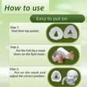 6 Pack Nasal CPAP Mask Liners Compatible with N20 Nasal Mask Cushions Soft Thin Blanket Style Absorb Oils and Moisture Reducing Redness Enhanced Comfort (Raw White) (Medium)