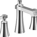 Moen TS6984 Flara Two-Handle 8 in. Widespread Lever Handle Bathroom Faucet Trim Kit, Valve Required, Chrome