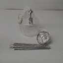 Modern Farmhouse Pendant Lighting for Kitchen Island Glass Pendant Light Brushed Nickel, 1-Light