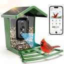 Hibird 4K HD Smart Bird Feeder with Camera Solar Powered, 2.4GHz/ 5GHz Dual WiFi Auto Capture Bird Video, Real-time Notifications & Live Streaming, AI Identify 10000+ Species for Gift