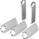 ABLAZE 64GB Flash Drive 5 Pack, Metal USB 2.0 Thumb Drives with Keychains USB Stick Pendrive (Sliver)