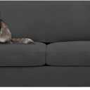 molasofa T Cushion Loveseat Slipcover with 2 Individual T Cushion Shape Seat Covers for Home Dcor, 3 Pieces Stretchable, Washable, Non-Pilling, Non-Slip Loveseat Covers (Loveseat,Dark Gray)