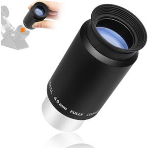 Astromania 1.25" 40mm Plossl Telescope Eyepiece - 4-Element Plossl Design - Threaded for Standard 1.25inch Astronomy Filters