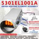 DLE3777E DLE3733W Dryer Heating Element Fit for LG Models DLE3777W DLE5977B DLE2515S DLE5977BM DLE2516W DLE5977S DLE5977SM DLE2532W DLE5977WM DLE7177WM DLEX7177WM DLE8377WM DLE9577WM