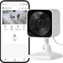 Outdoor & Indoor Security Camera,Pet Camera with Motion Detection, 2-Way Audio, Night Vision, Cloud & SD Card Storage,Bright White