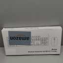 Wireless Keyboard and Mouse Combo, Full Size Silent Ergonomic Keyboard and Mouse, Long Battery Life, Optical Mouse, 2.4G Lag-Free Cordless Mice Keyboard for Computer, Mac, Laptop, PC, Windows(White)