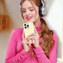 Hython for iPhone 16 Pro Case Cute Polka Dot Aesthetic Design Simple Cover 6.3", Thin Slim Anti-Scratch Soft TPU Bumper Shockproof Rubber Protective Phone Cases for Women Girls Girly Boys, Yellow