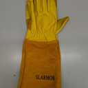 Long Gardening-Gloves Women/Men-Thorn proof Rose Pruning Heavy Duty Gauntlet- (Yellow, M)