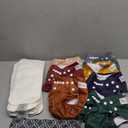 Nora's Nursery Cloth Diapers 7 Pack with 7 Inserts & 1 Wet Bag - Waterproof Cover, Washable, Reusable & One Size Adjustable Pocket Diapers for Newborns and Toddlers-Pacific Neutrals