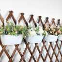 10" Hanging Flower Pots, Pack of 8 White Metal Outdoor Patio Balcony Planter, Railing Planters Fence Pot with Detachable Hook & Drainage Hole for Small Plants (White, 8Pcs)