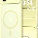 Thomo Magnetic for iPhone Air Case, [Compatible with Magsafe] [Full Camera Protection] Translucent Matte Military Grade Shockproof with Anti-Fingerprint Phone Cover 2025, Creamy Yellow