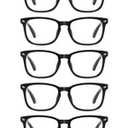 CCVOO 5 Pack Reading Glasses Blue Assorted Colors , Magnification Strengths