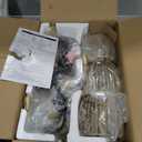 Dimmable Floor Lamp, Industrial Floor Lamps for Living Room, Gold Tree Lamp Standing Lamp Tall Lamps with 3 Elegant Teardrop Cage Head & 800 Lumens LED Bulbs for Living room Bedroom Office Dining Room (Gold-Metal Base-70 inches)