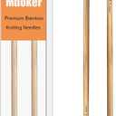 Mdoker Bamboo Knitting Needle Straight Single Pointed Sweater Knitting Needles 10-inch Length for Handmade DIY Knitting Projects,Size US 4(3.5mm)