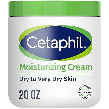 Cetaphil Moisturizing Cream, Face & Body Lotion Dry Sensitive Skin, 20oz | Fragrance-Free, Non-Comedogenic, Non-Greasy, Hydrates Very Dry Sensitive Skin, Dermatologist Recommended, 20 Oz Value Size