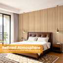 WOWSTAR 6-Pack Peel and Stick PVC Wood Slat Wall Panel，Thickened Wood Grain Wallpaper, 3D Wall Panels, 48" x15.74", Oak