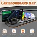 Multifunctional Car Anti-Slip Mat with 360 Rotating Phone Holder 3 in 1 Anti Slip Mat for Car, Dashboard Mat Anti Slip Pad for Car Dashboard Organizer for Sunglasses, Keys