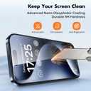 UNBREAKcable Shatterproof Tempered Glass Screen Protector for iPhone 15 Pro Max [3-Pack][Easy Installation Frame] [9H Hardness] [99.99% HD Clear] [Bubble Free] for Apple 6.7