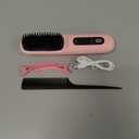 NUMOYA Go Brush Pro 2026, Portable Straightener Brushs for Travel, with 30s Fast Heat, 3 Temperature Settings (Pink)