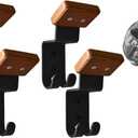 Motorcycle Helmet Rack, Heavy Duty Helmet Holder on Wall for Motorcycles Keys Gloves (4)