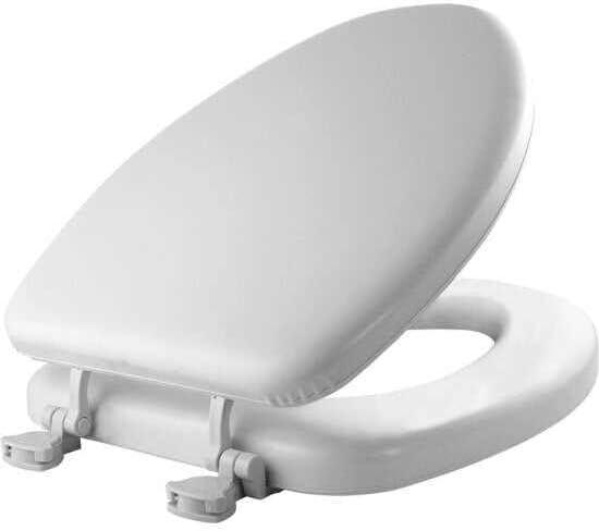 Mayfair by Bemis Elongated Soft White Never Loosens Removes for Cleaning