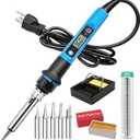 Soldering Iron Kit, 80W 110V Fast Heat up in 10s LCD Digital Adjustable Temperature Soldering Gun Thermostatic Soldering Kit for Electronic