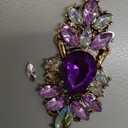 Cute Boho Purple Rhinestones Earrings for Women Dangle Girls Fashion Jewelry for Party Multi Styles(4)
