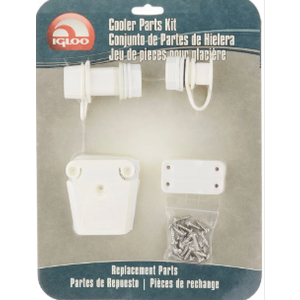 Toptimal Igloo Cooler Replacement Parts Kit, Igloo Ice Chest Plastic Hinges, Drain Plug, Latches and Screws Combo, Thicken Replacement Set for Igloo Cooler, Set of 20