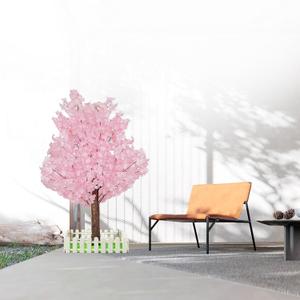 Artificial Cherry Trees Indoor Decor: Handmade Natural Fake Cherry Blossom Pink Tree Outdoor for Party Wedding Christmas (4 FT)