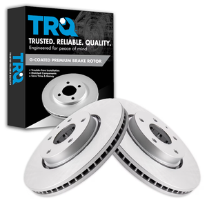 TRQ Front Brake Rotors Set Vented Premium G-Coated Fits Select 2014-2018 Mazda 6 2013-2015 CX-5
