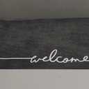 Welcome Mat Indoor, Ultra Thin Door Mat, 1/10 in Thin Door Mats for Inside Entry, Non-Slip, Absorbent, Quick-Dry, Washable, Fit Under Door Entryway Doormat for Entrance, 24"X16", Dark Grey